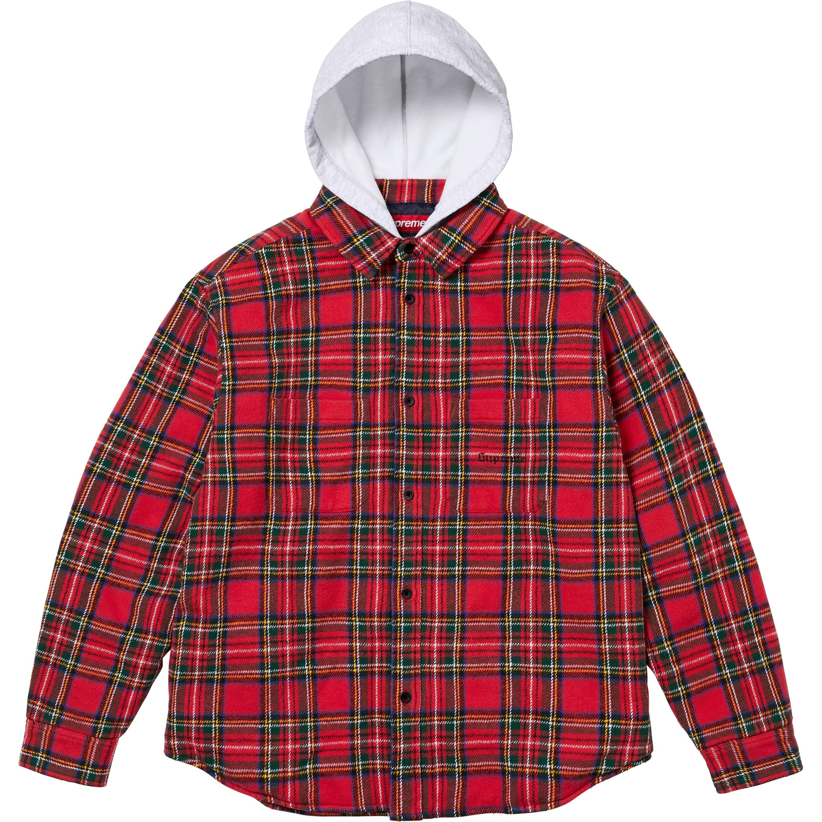 Tartan Flannel Hooded Shirt view 17